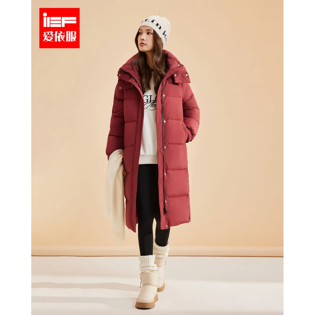 IEF/爱依服2025冬季新款时尚百搭休闲高个子休闲保暖羽绒长外套