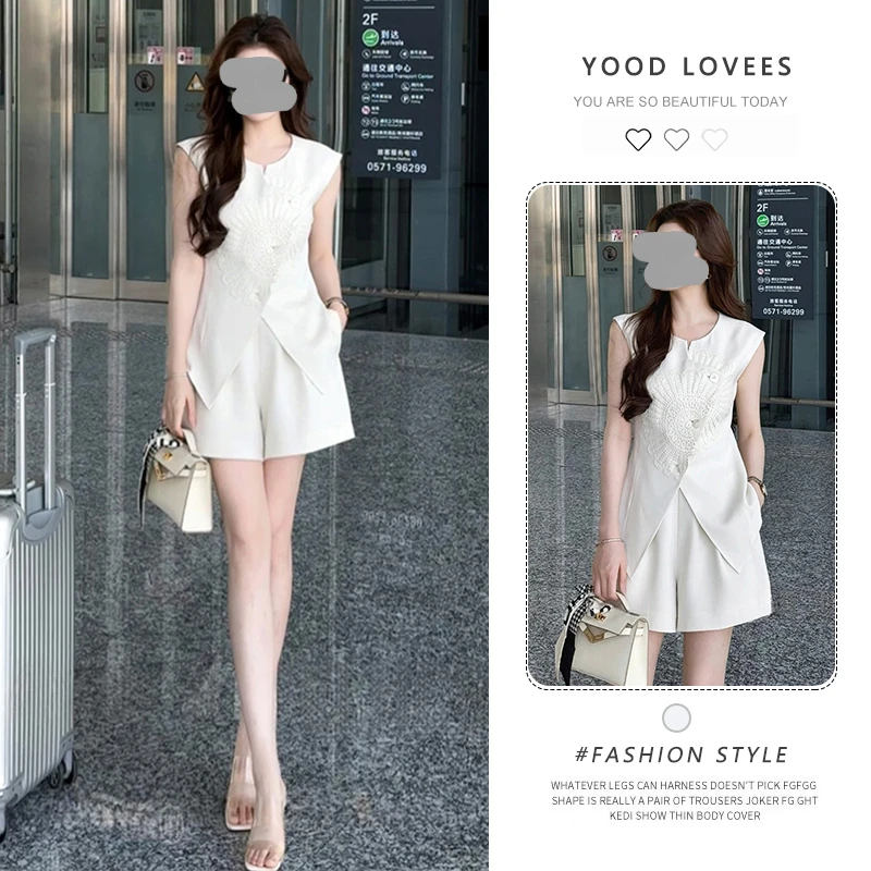 2025夏新款短裤套装女时尚洋气高端轻奢高级感御姐名媛气质两件套