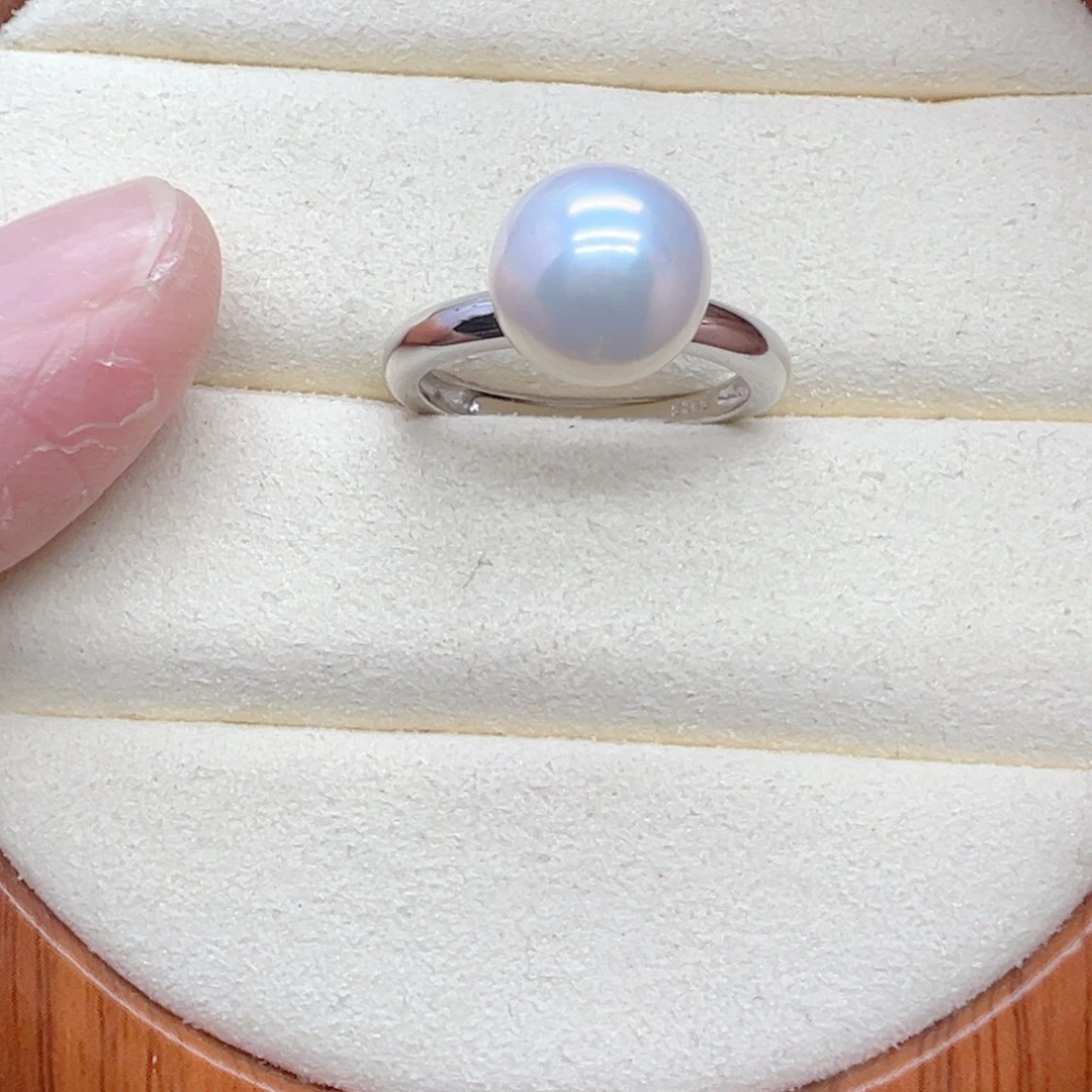 戒指淡水珍珠银S925镶嵌