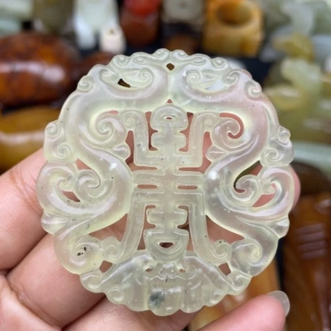 蛇纹石玉未镶嵌颈饰22