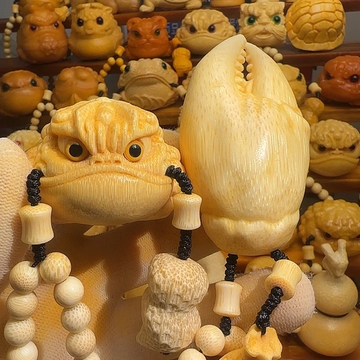 竹类5.0+金蟾和大蟹钳，带竹链，送2油刷子