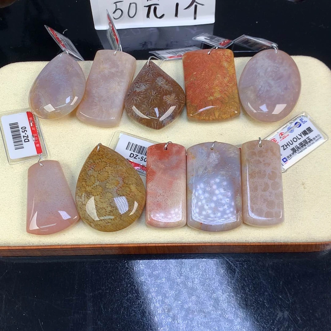【闪购商品】颈饰未镶嵌硅化珊瑚（珊瑚玉）19号上新50米一个可挑