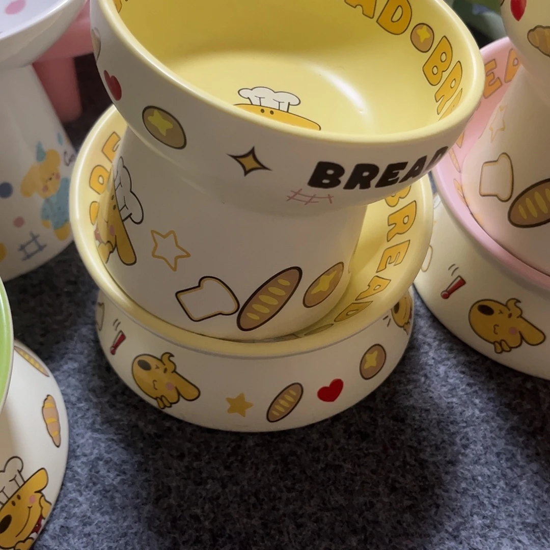 陶瓷面包小狗2个装微瑕