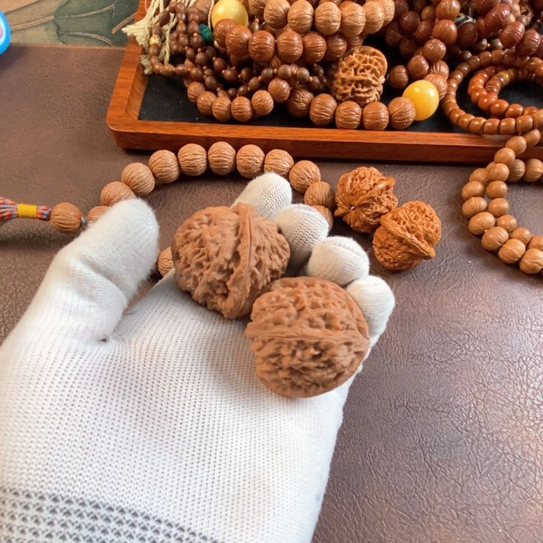 猴头核桃吊坠逸*y白狮子