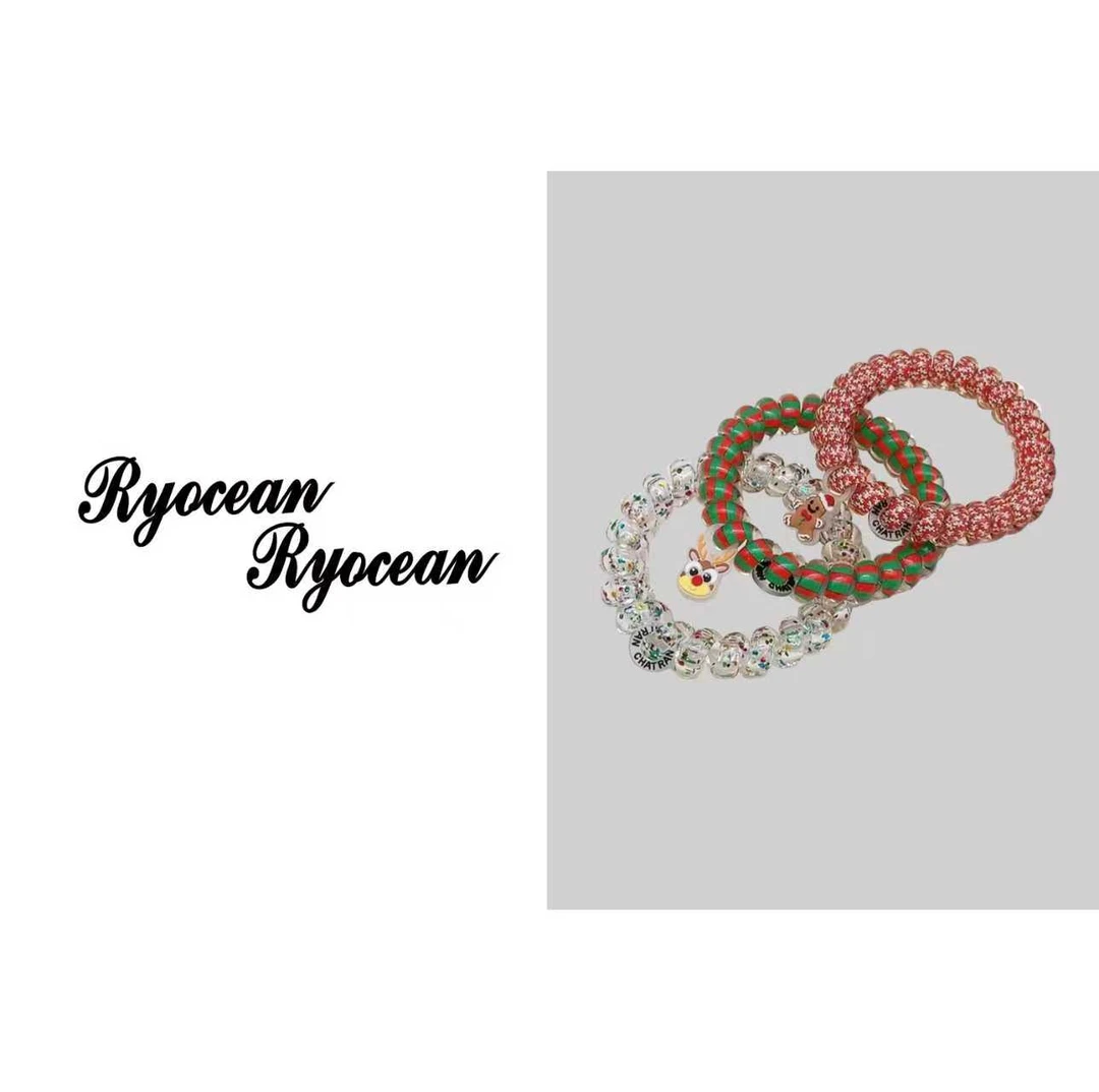 RYOCEAN 圣诞高弹力发圈手工电话圈头绳发圈