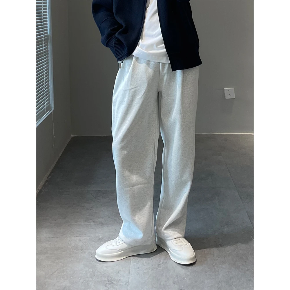 2025新款秋季中腰直筒宽松阔腿韩版休闲裤百搭显瘦卫裤