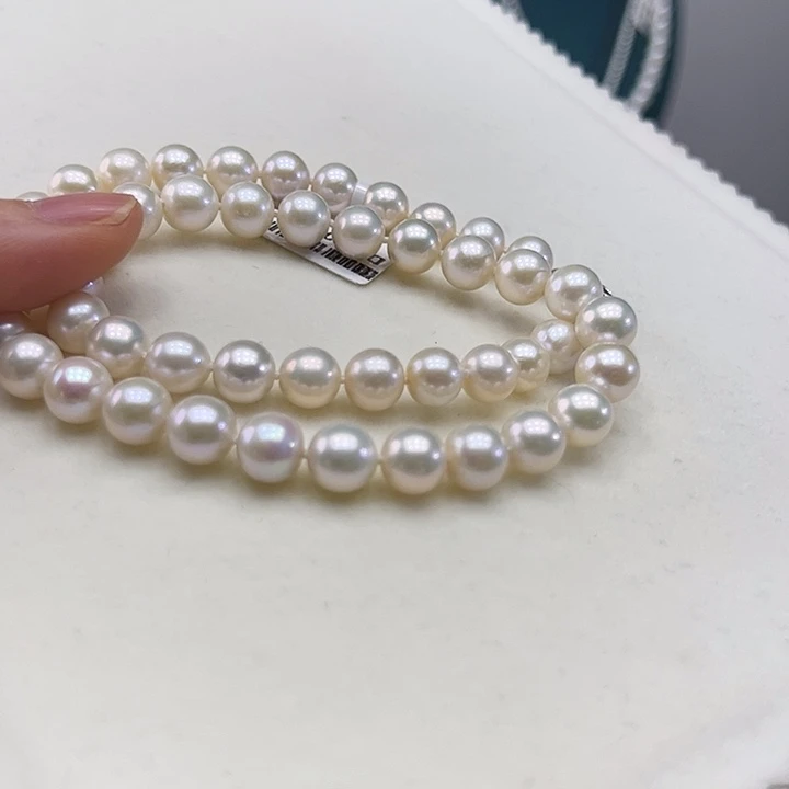 颈饰银S925镶嵌淡水珍珠➕9高品极光炫彩