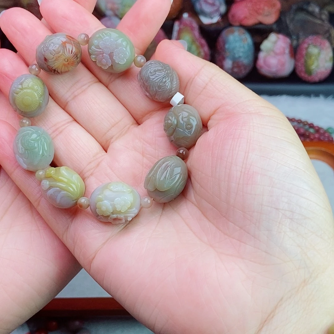 未镶嵌玛瑙/玉髓珠宝半成品