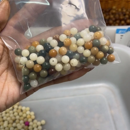 用***5白玉菩提吊坠瑕疵8多宝圆150颗