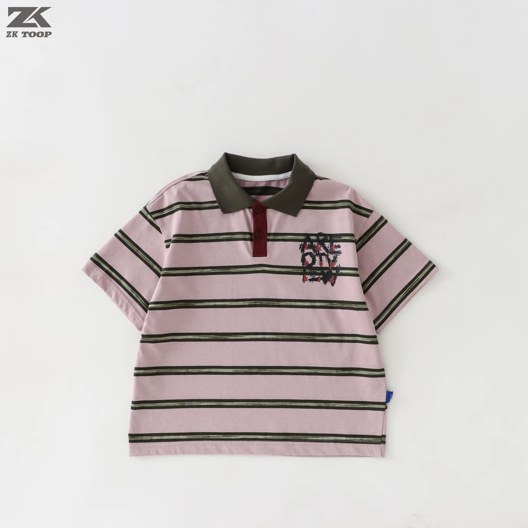 【Z＆K】夏季男童韩版重工宽松高级质感吸汗运动polo衫ZK-1220708