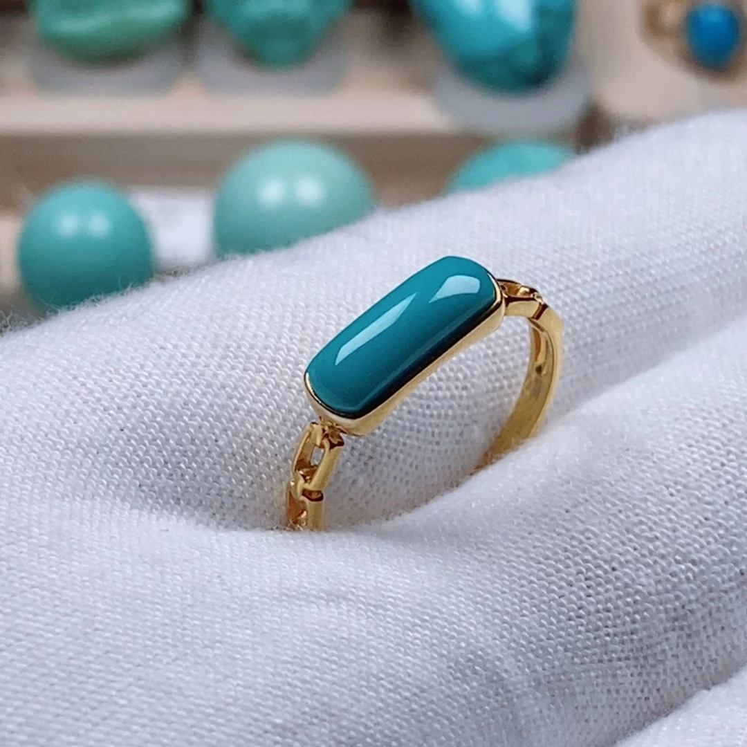 绿松石珠宝奇石18K金镶嵌