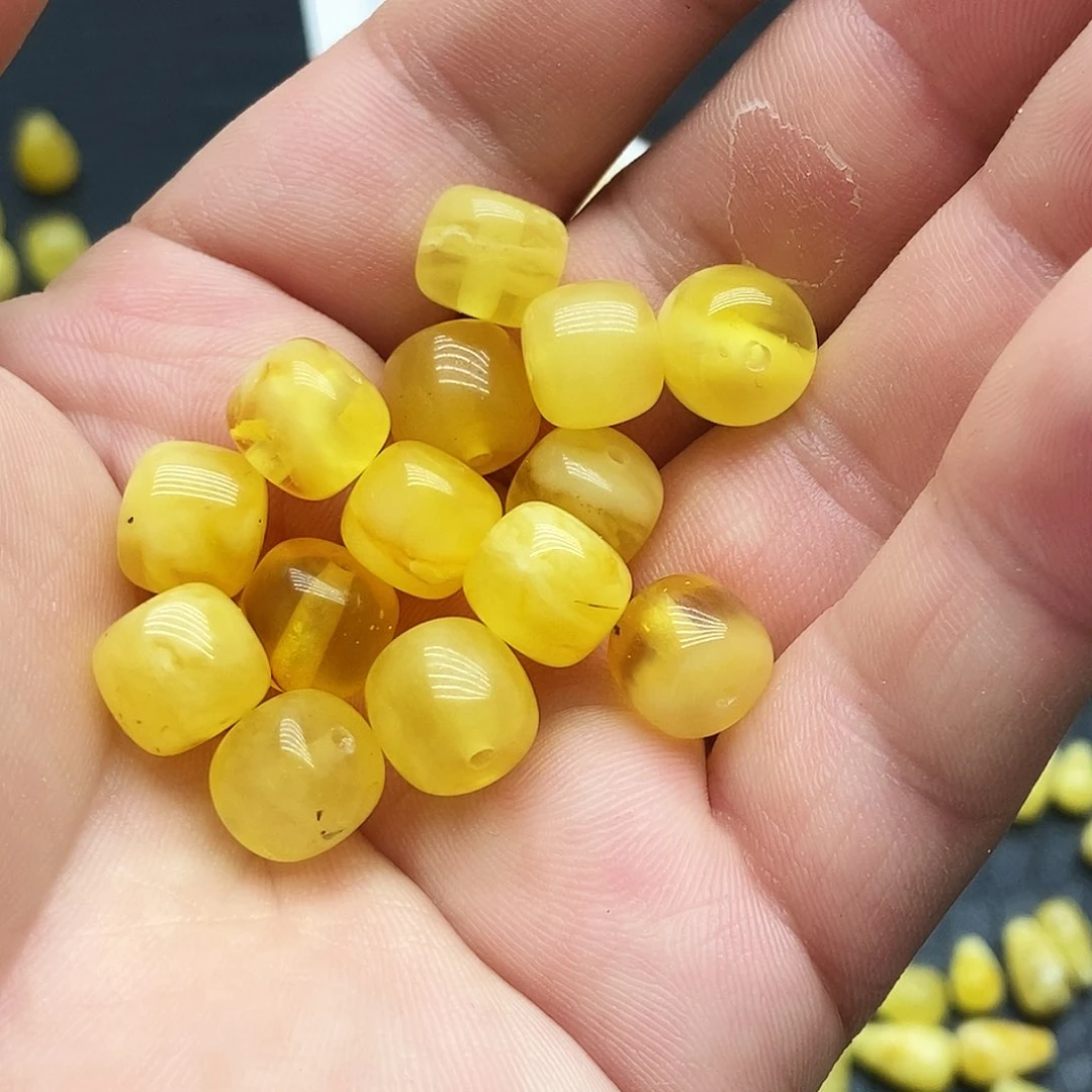 未镶嵌蜜蜡珠宝奇石10毫米老型微瑕随机一颗