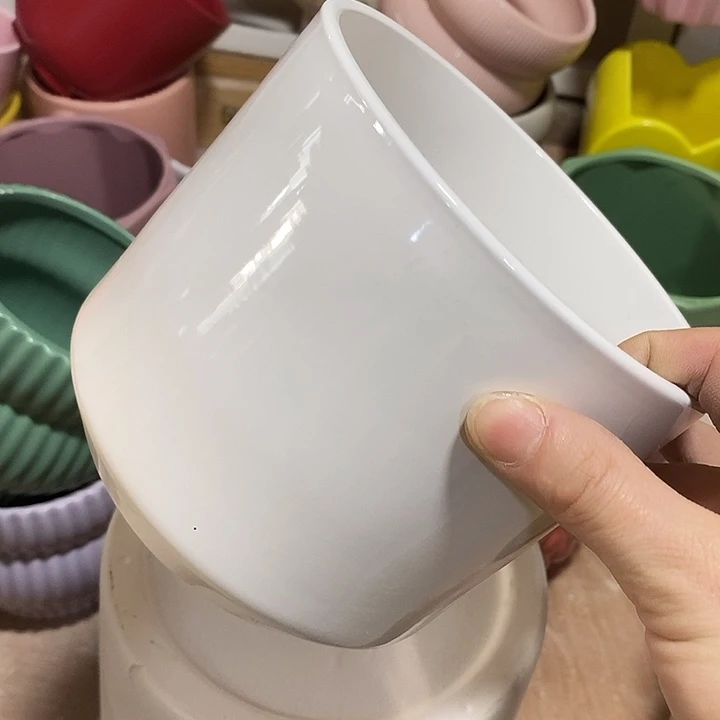 陶盆有孔 瑕疵针孔漏釉介意勿拍外口 13外高13