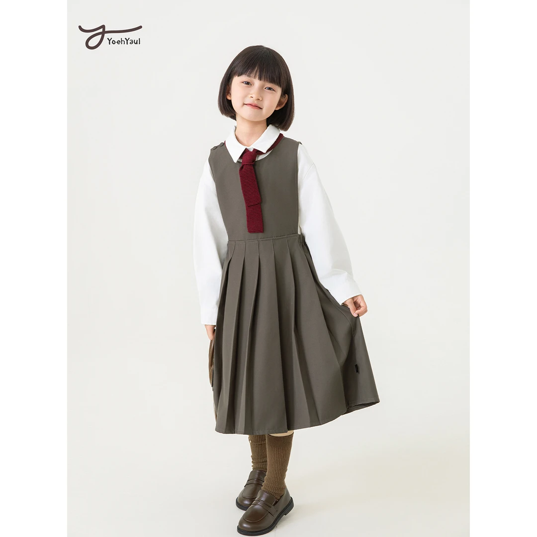 YOEHYAUL/幼悠 秋贰波 CD1751 柔软亲肤 干爽舒适 学院风连衣裙