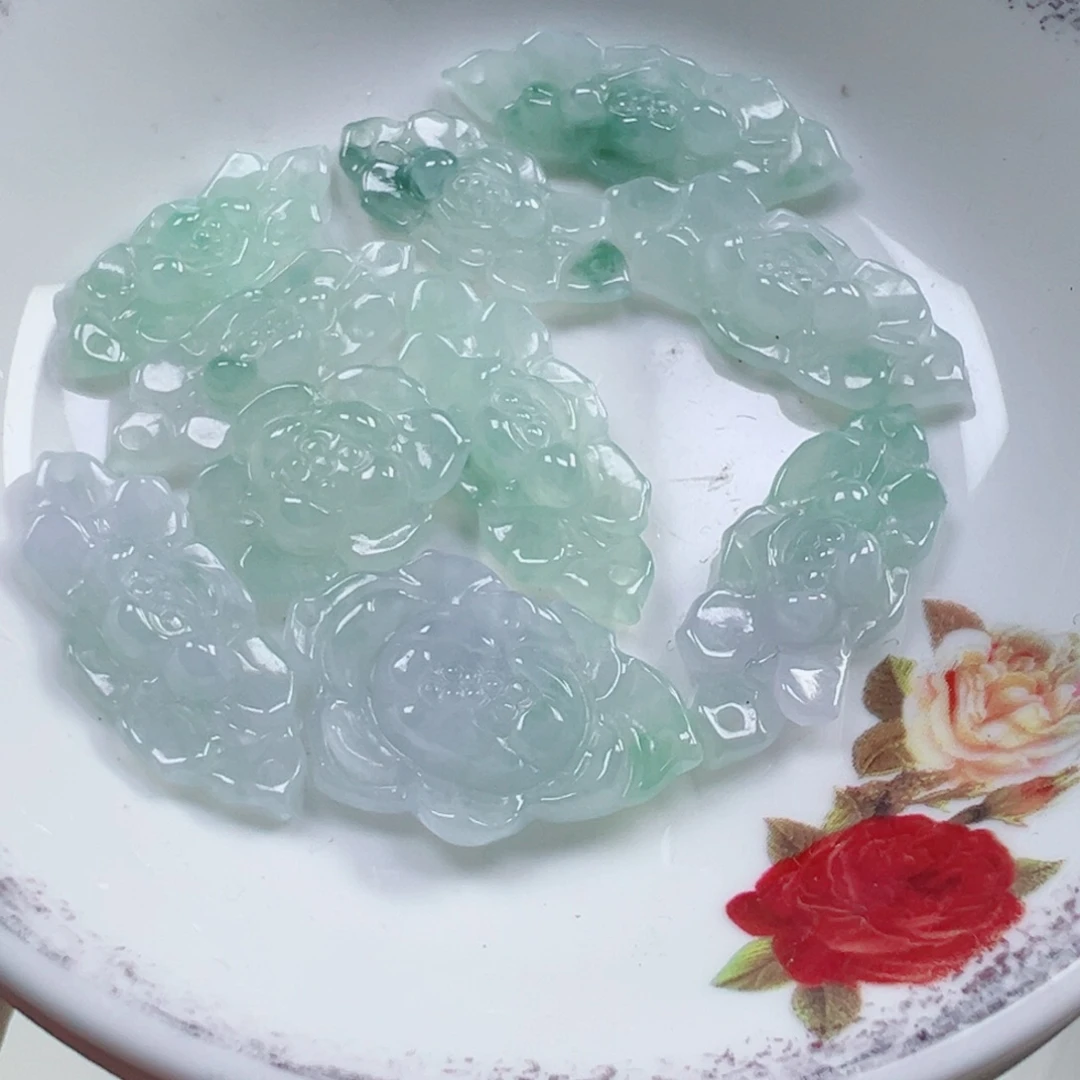 翡翠散珠春彩莲花手牌一个可挑，多样性发货