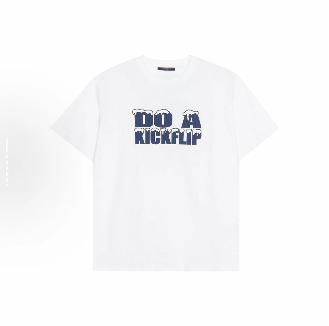 99新 LouisVuitton/路易威登 雪山融化logo印花短袖/尺码4L/8391