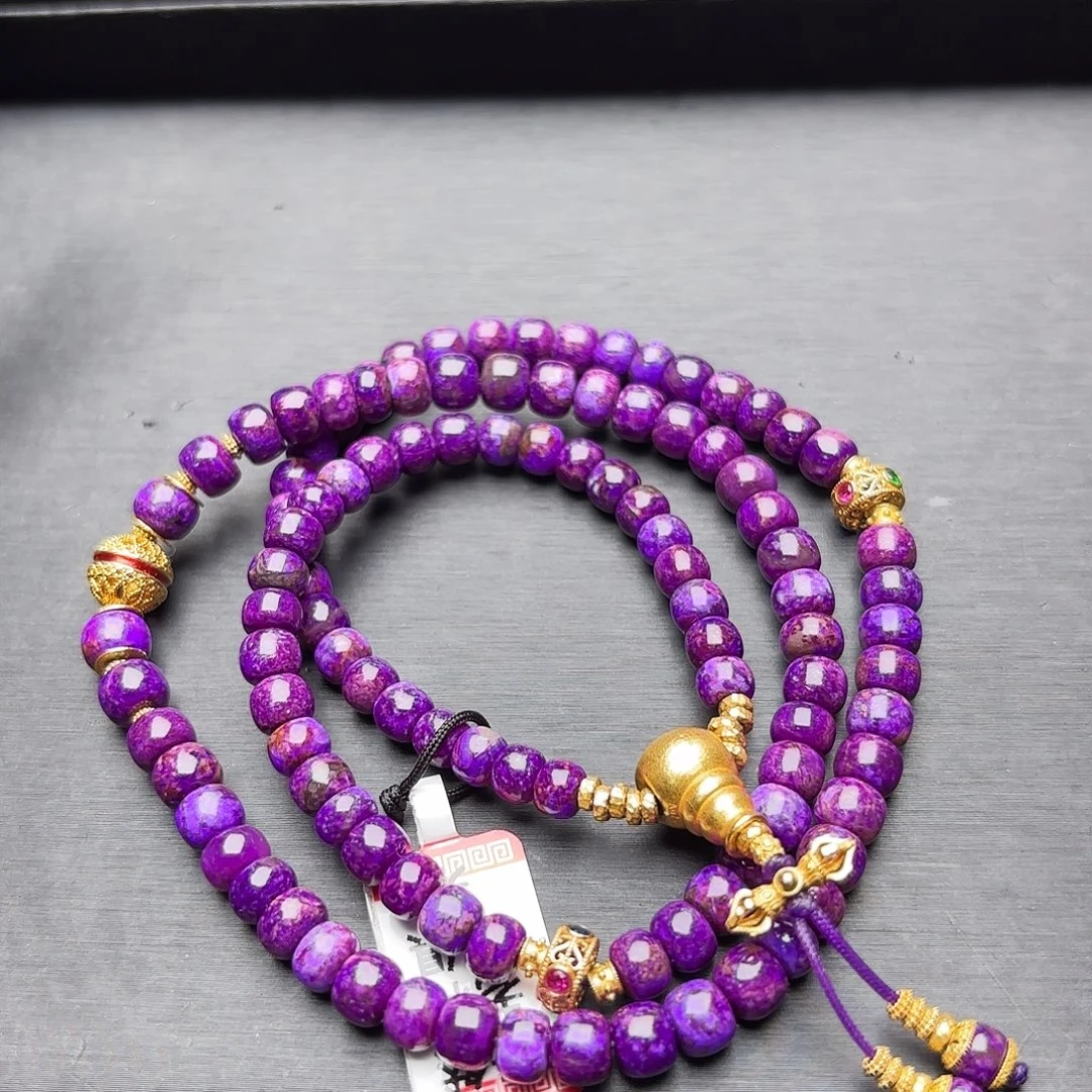 苏纪石（舒俱来）18K金镶嵌泥地丝绒项链