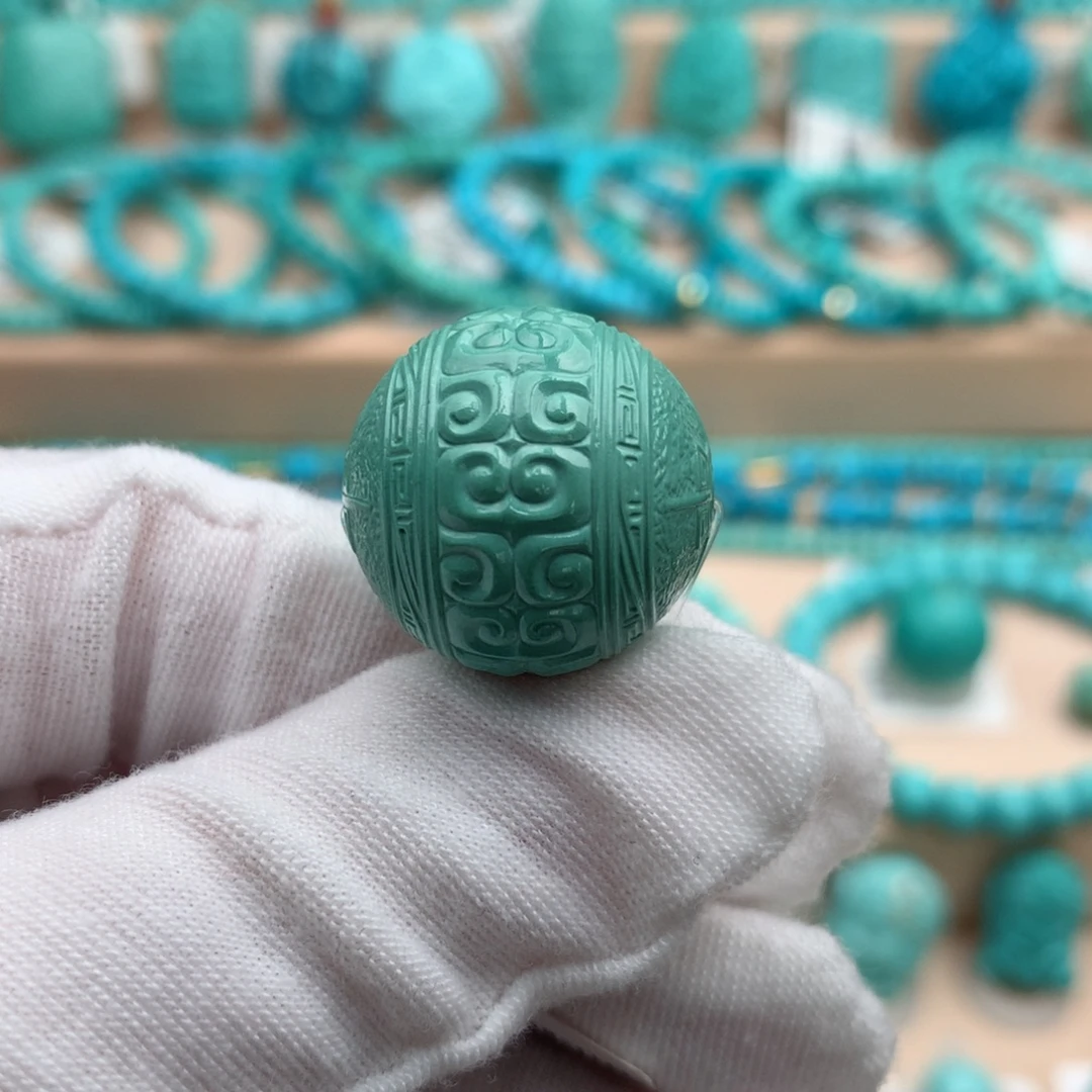 绿松石未镶嵌珠宝奇石20.5mm