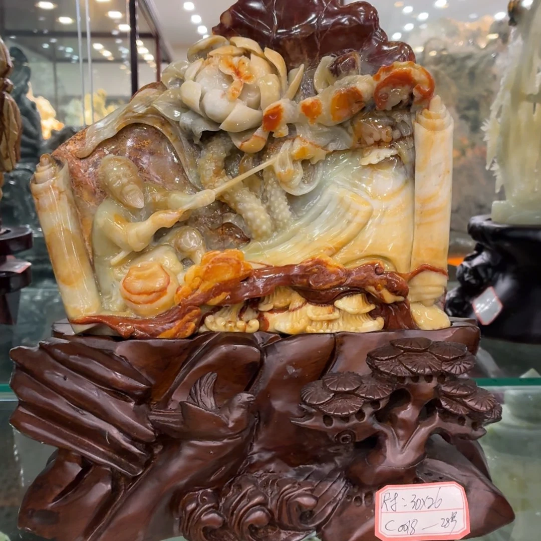 蛇纹石玉未镶嵌珠宝奇石