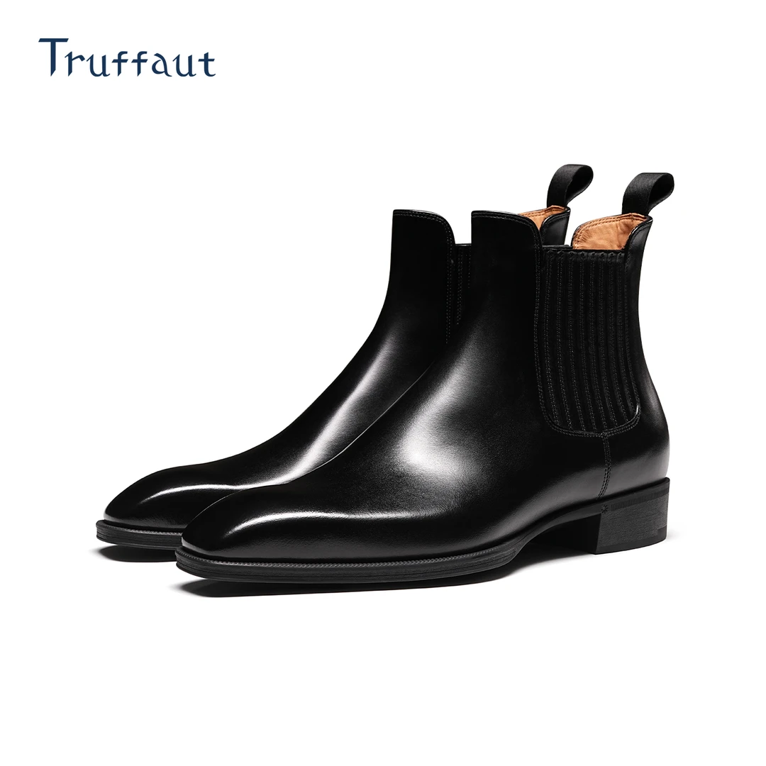 【琴底】Truffaut切尔西靴商务皮靴真皮马丁靴高帮皮鞋男靴秋季靴子