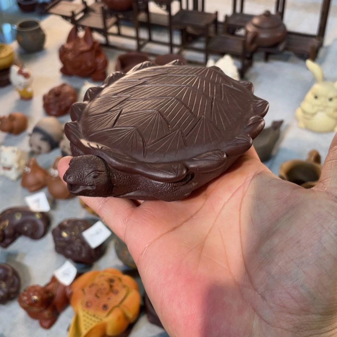 【闪购商品】紫砂茶宠許乌龟壶承
