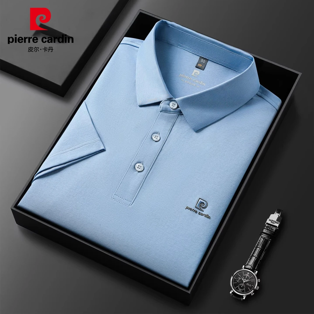 【100%纯棉】皮尔卡丹翻领POLO衫男士夏季休闲商务薄款短袖T恤男