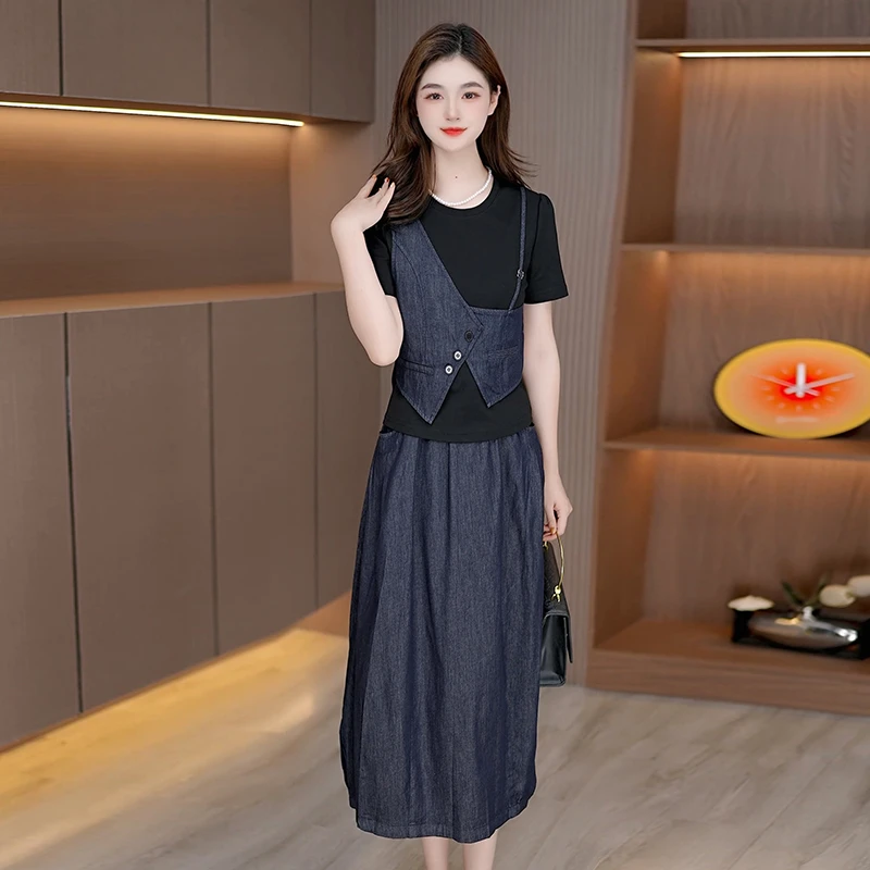 新款夏季套装两件套显设计两件套套裙女