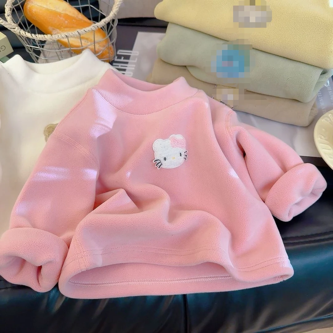 儿童秋冬加绒加厚奥利绒长袖打底