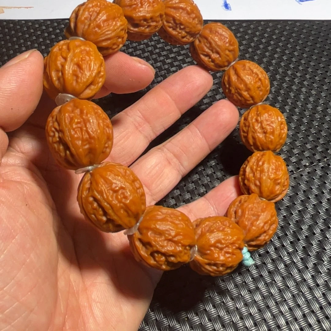 文玩核桃手串正圆八棱21