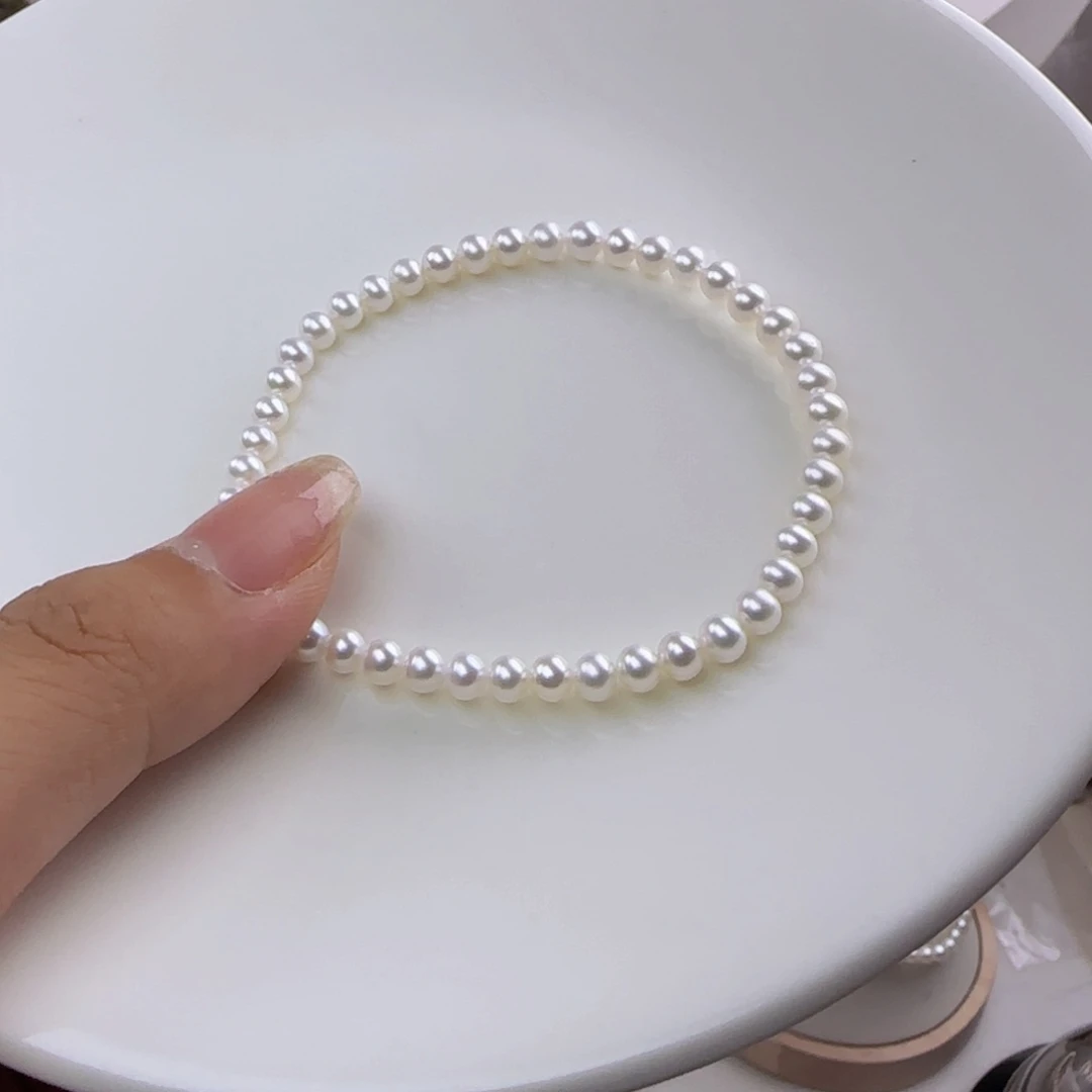 未镶嵌手绳淡水珍珠4.5mm无暇