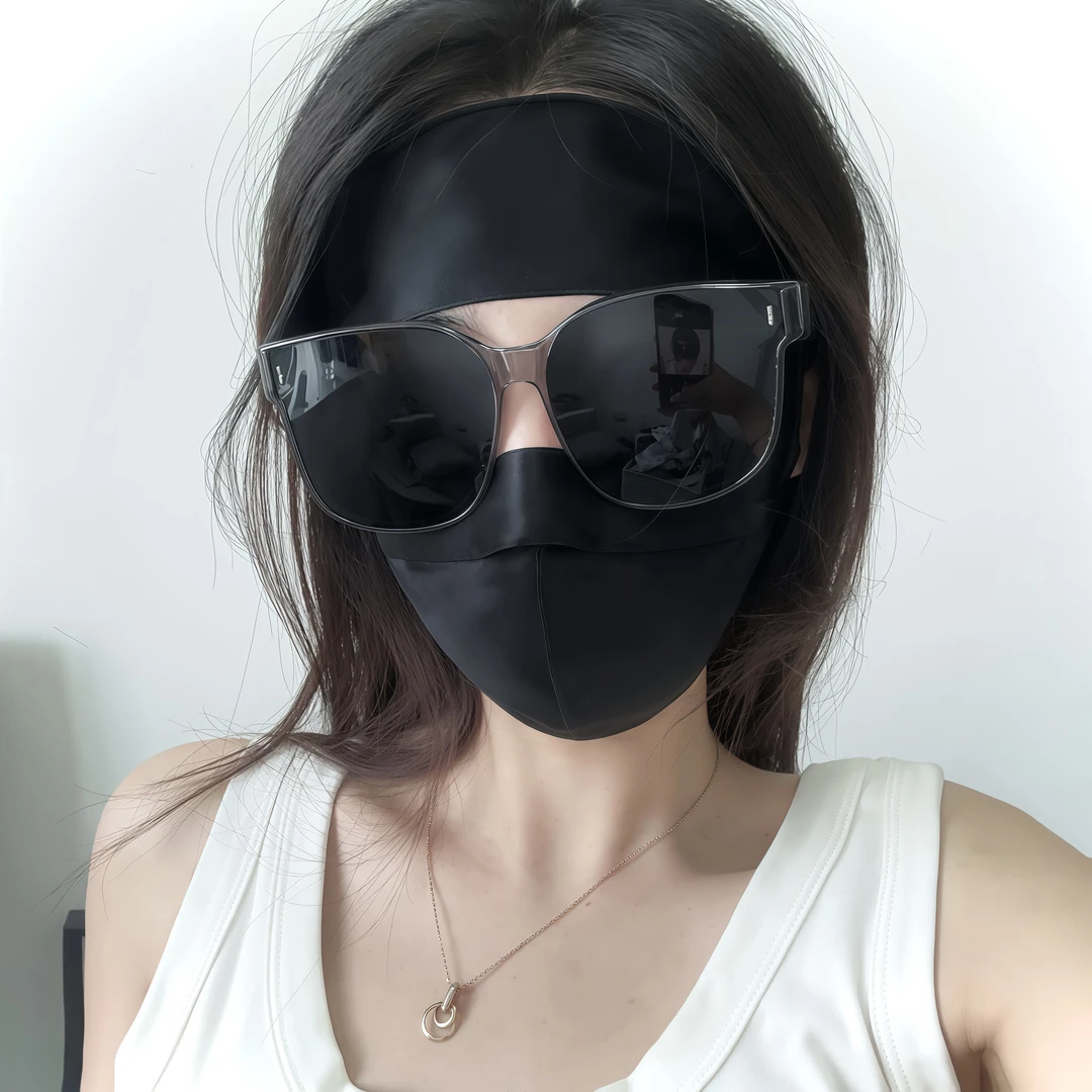 【脸小版！】升级100%真丝防晒面罩全脸防紫外线遮阳夏桑蚕丝口罩女