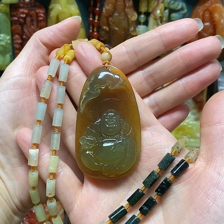 乾***】岫玉未镶嵌吊坠(赠链)