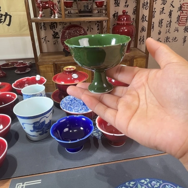 景德镇陶瓷浅行贵妃杯