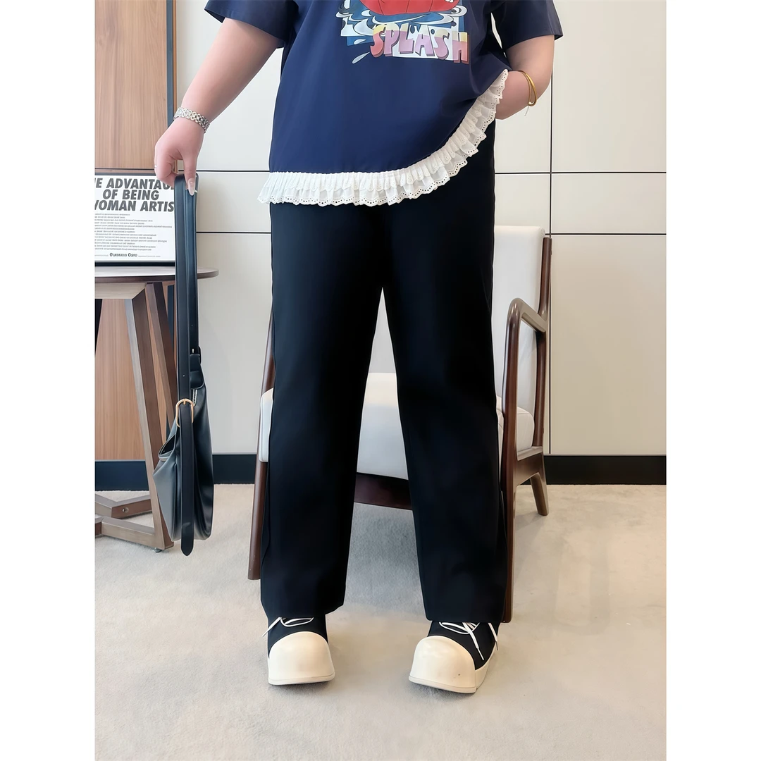 断码捡漏~西岸橘雾/四面弹好版型修腿直九分牛仔裤13947花契