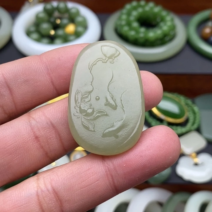 和田玉吊坠(不含链)未镶嵌