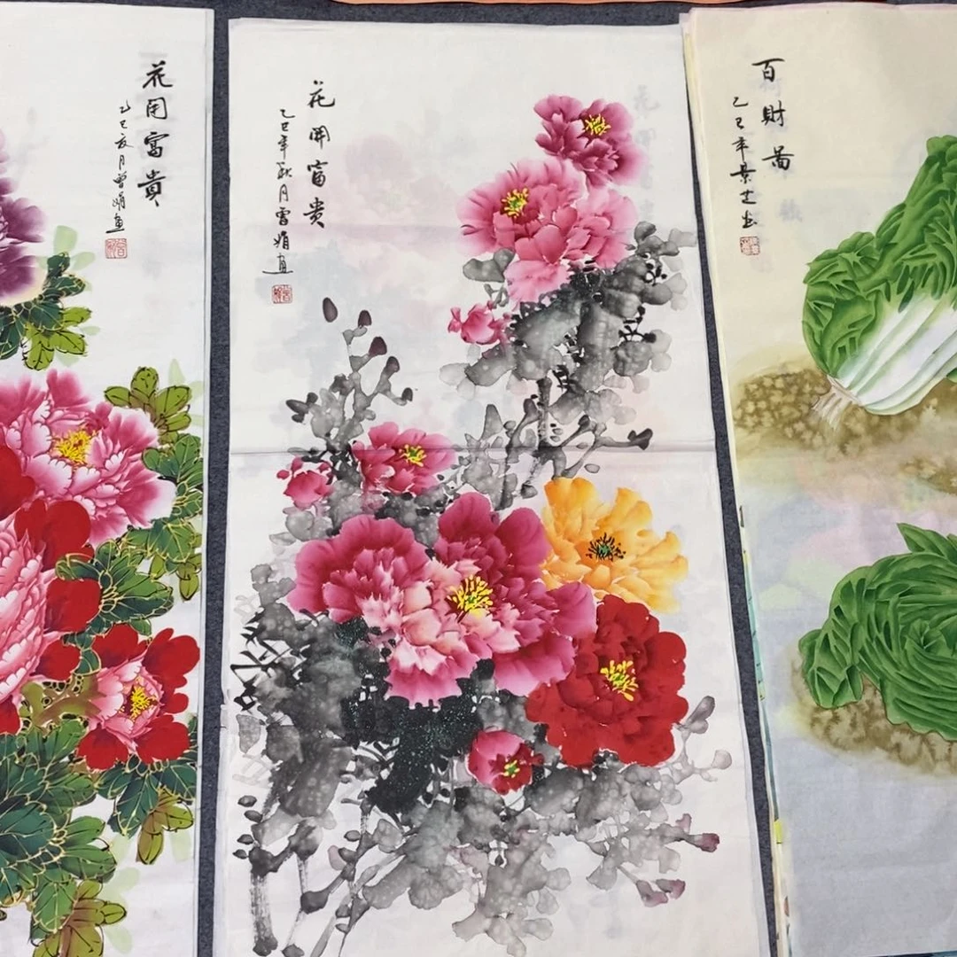 国画尺寸100✖️50三尺精品手绘画