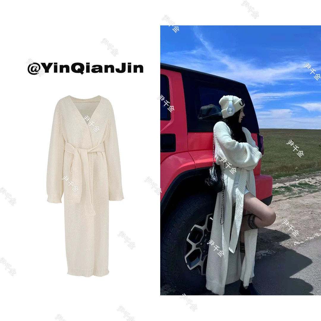 *尹千金*【月下昙花】早秋省钱风轻奢长毛衣开衫F070402