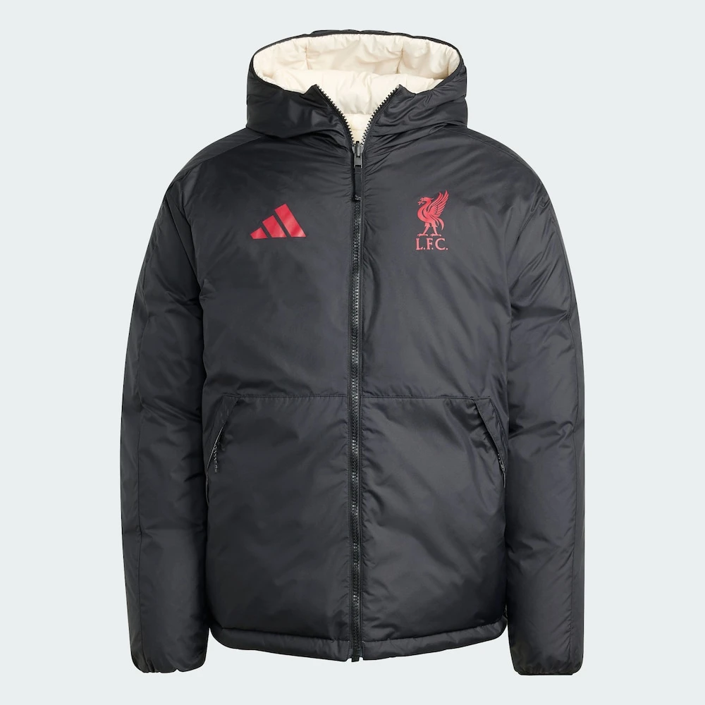 ADIDAS LIVERPOOL利物浦休闲文化长款保暖600蓬鸭绒羽绒服JW7902
