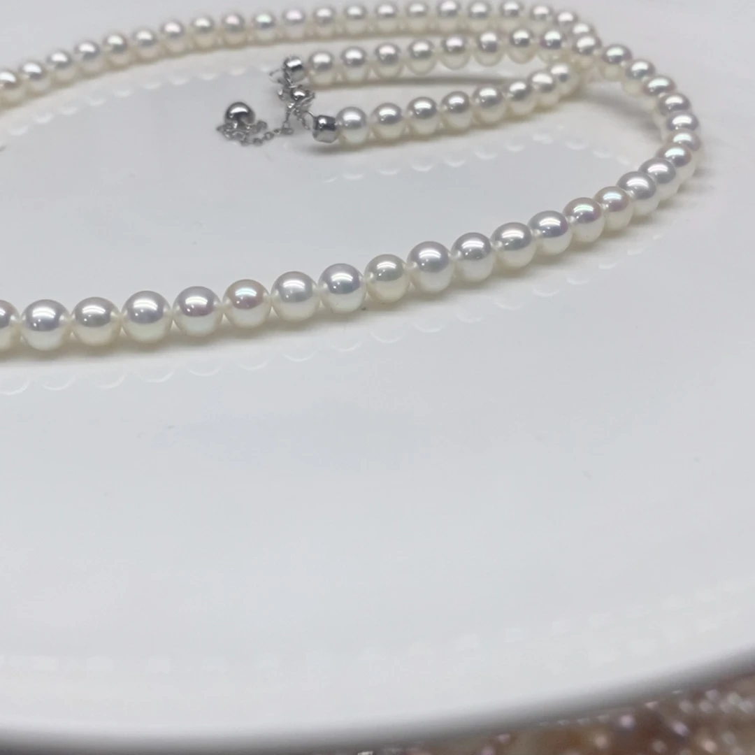 淡水珍珠项链银S925镶嵌十***.