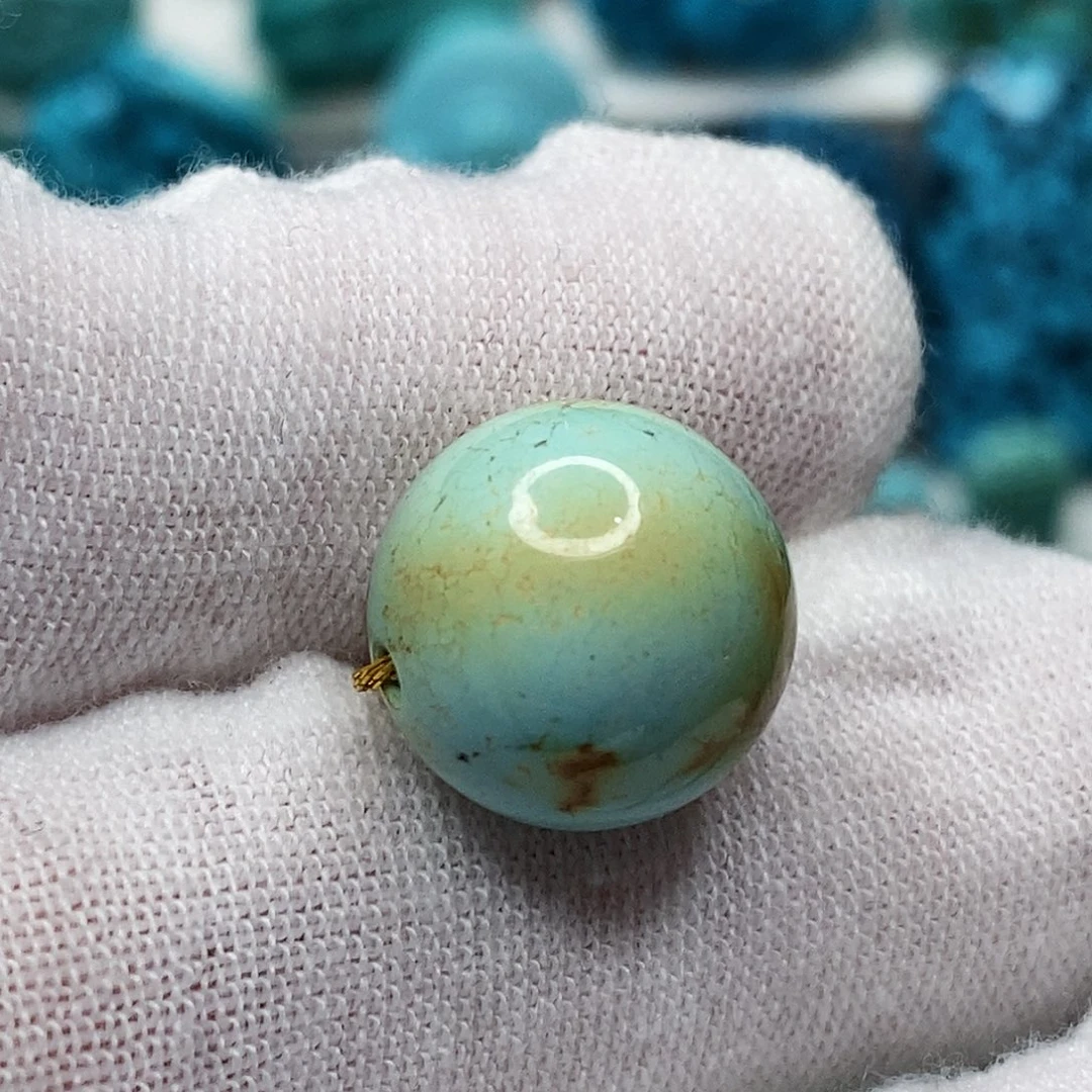 绿松石未镶嵌天然原矿 带武汉地大证书