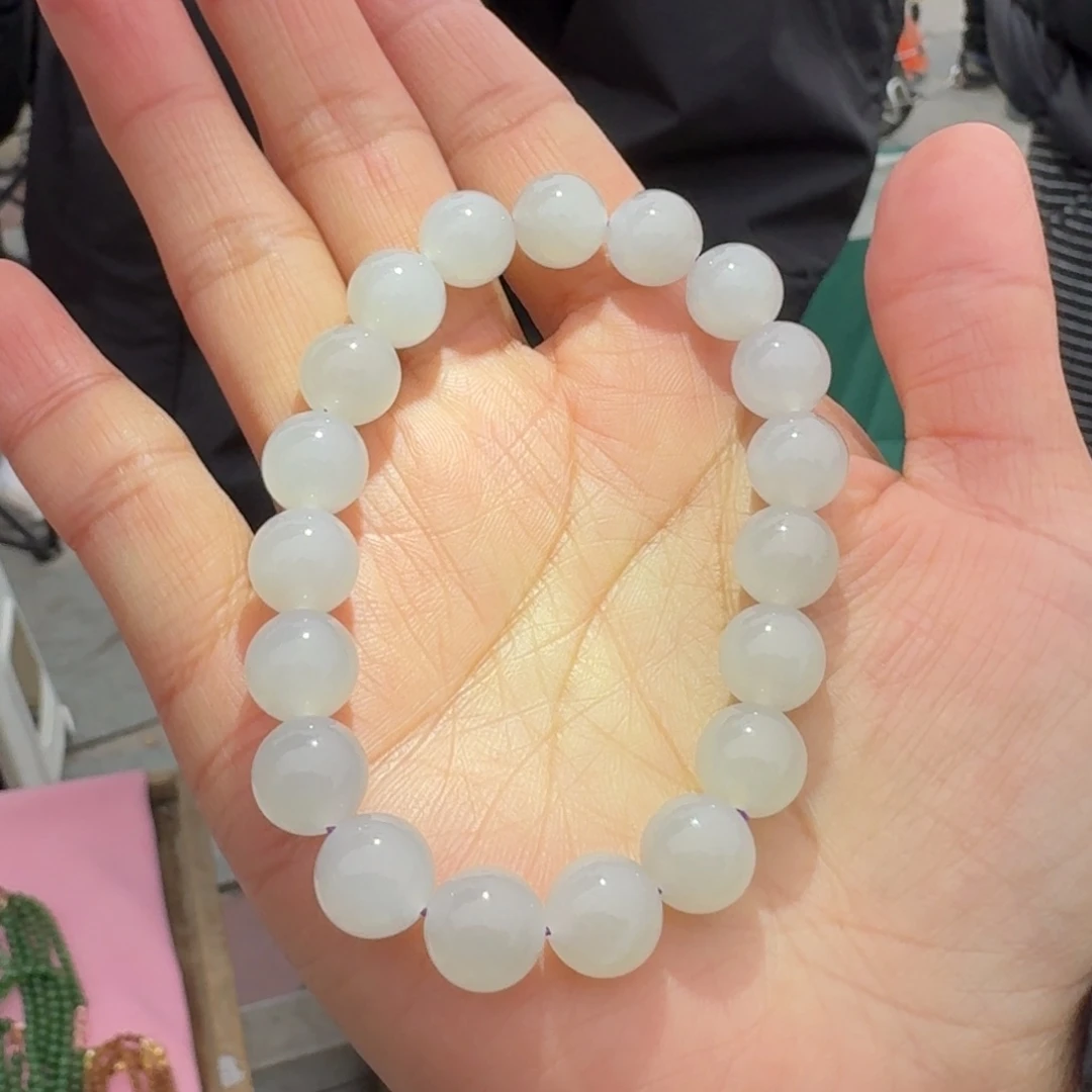 和田玉颈饰未镶嵌烟紫手串多样性拍一发一