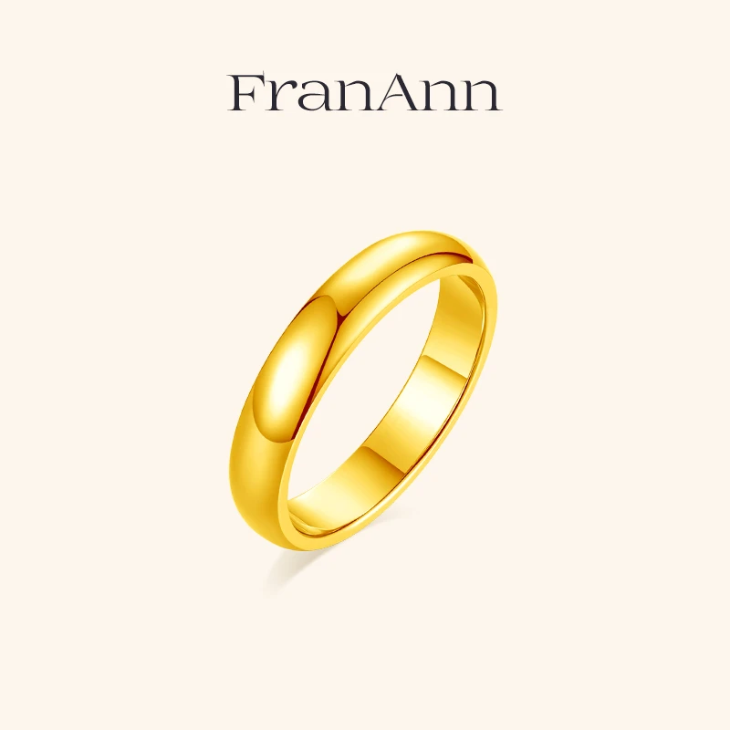 合金戒指 【经典圆弧素戒】简约光面时尚通勤个性小众18K男女百搭