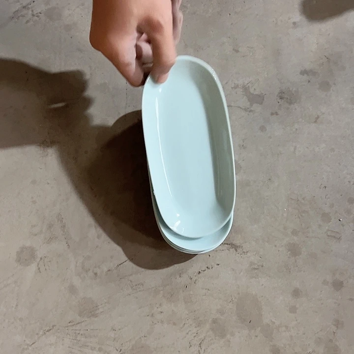 正品 青玉长条味碟4支破损包赔不补发介意勿拍