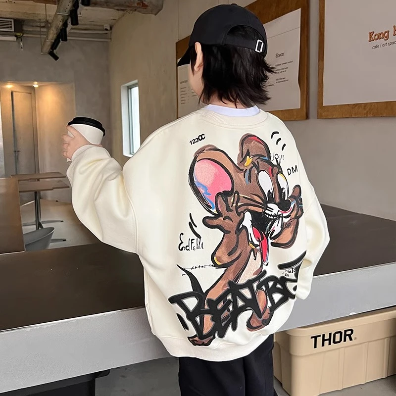 儿童装男童卫衣春秋款2025新款春装帅气中大童春季男孩痞帅上衣潮