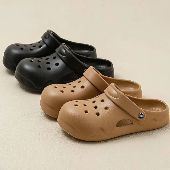 2025新款时尚洞洞鞋女踩屎感夏季户外穿凉拖鞋男批发跨境