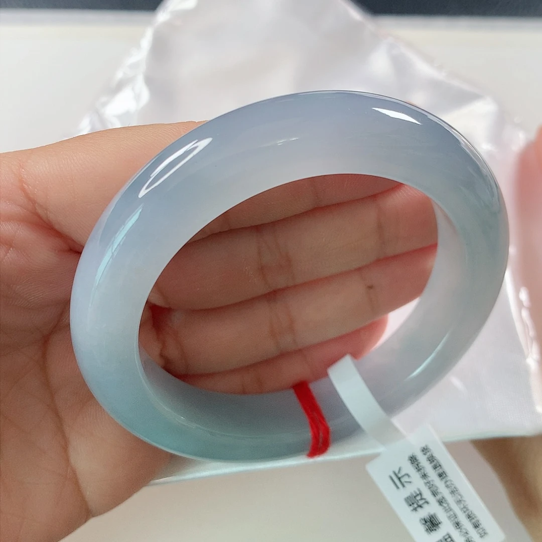 未镶嵌手镯翡翠泥鳅背冰蓝紫韵 ⑨④