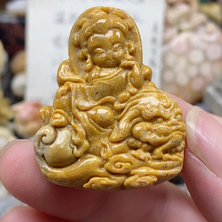 颈饰未镶嵌硅化珊瑚（珊瑚玉）有瑕 小