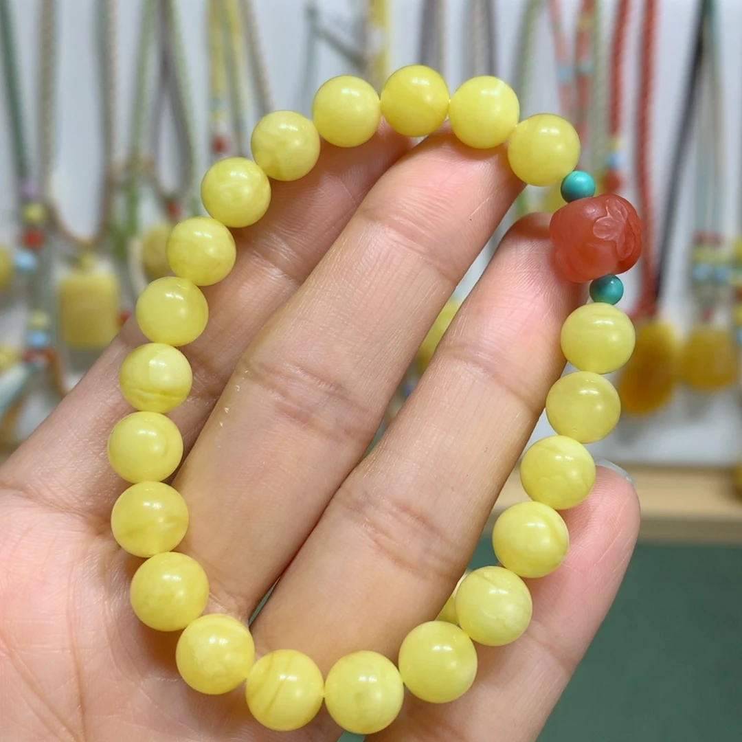 蜜蜡手链未镶嵌8mm尺寸