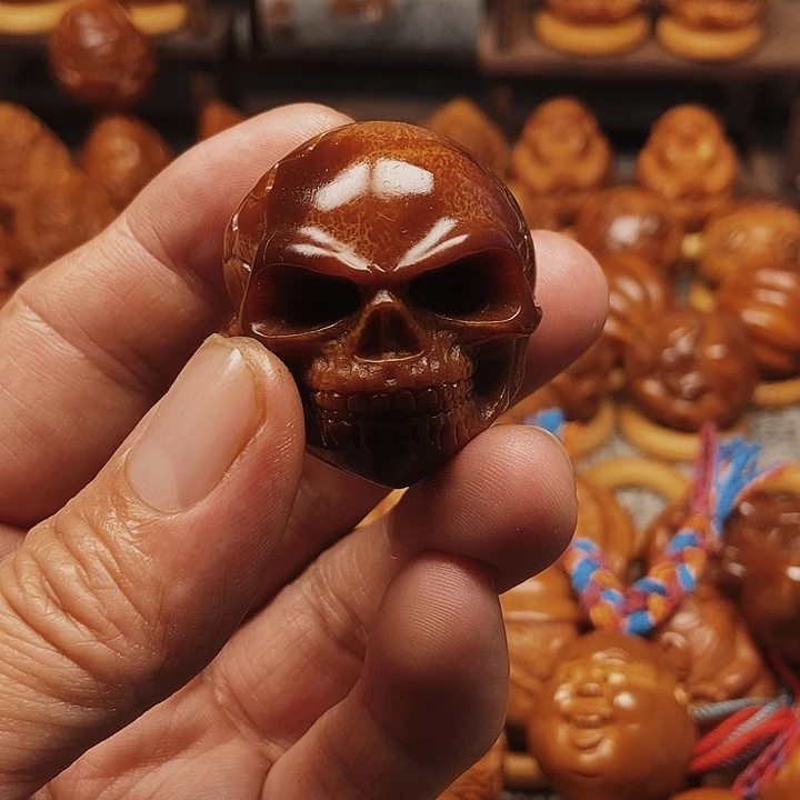 劉***G橄榄核手串/手链骷髅