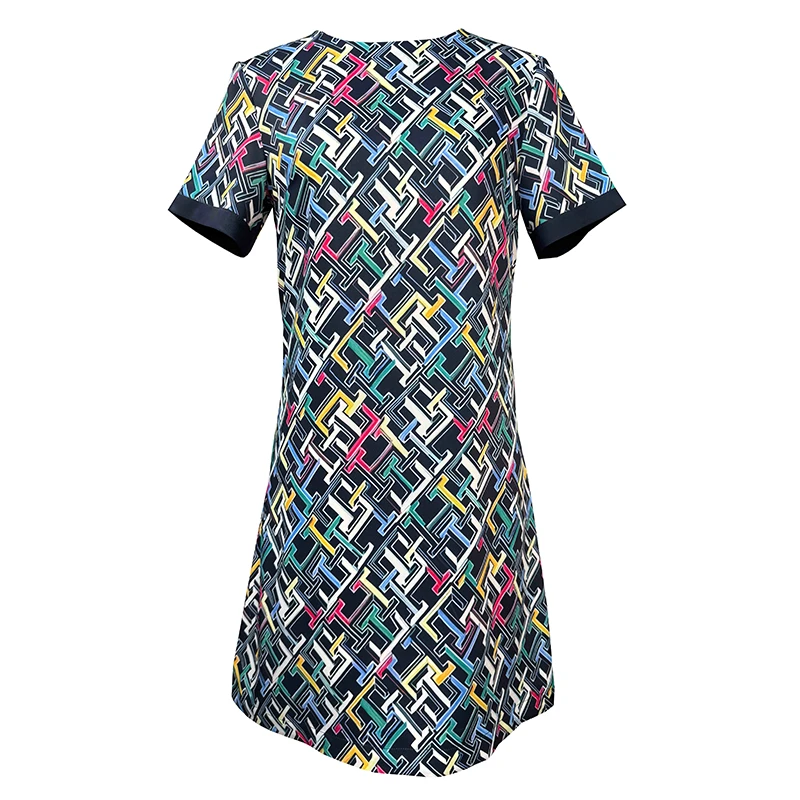 2025设计师女士复古时尚气质百搭连衣裙（W-115）